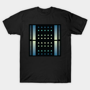 “Dimensional Information (3)” - V.3 Blue/Green - (Geometric Art) (Dimensions) - Doc Labs T-Shirt